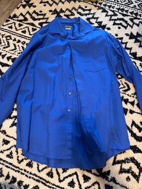 Bold Blue Collared Shirt